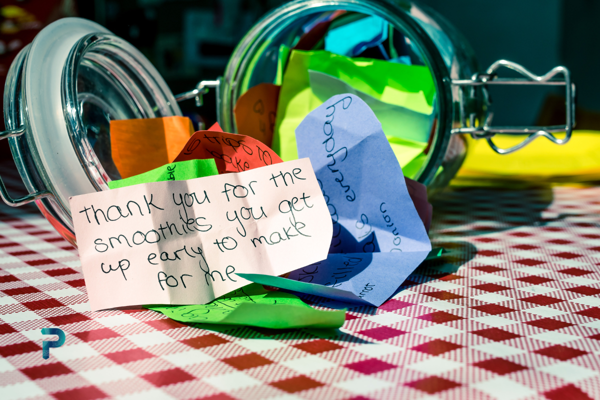 jar filled with colourful paper notes